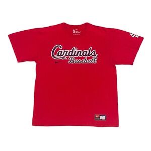 y2k st louis cardinals nike mlb baseball graphic oversized crewneck shirt